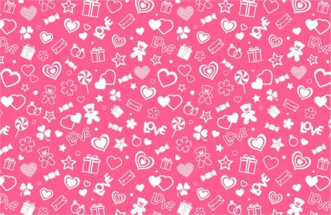 Valentine seamless pattern Stock Illustration