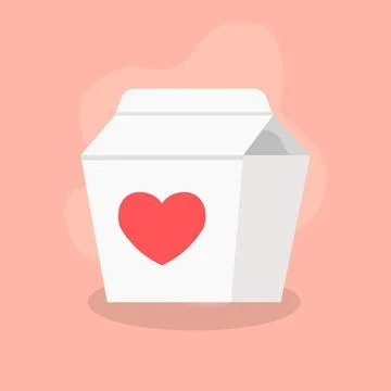 Valentine snack box Stock Illustration