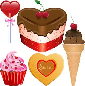 Valentine Sweets  Stock Illustration