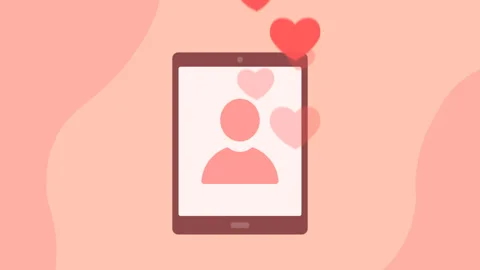 Valentine tablet device Vídeo Stock 324327483