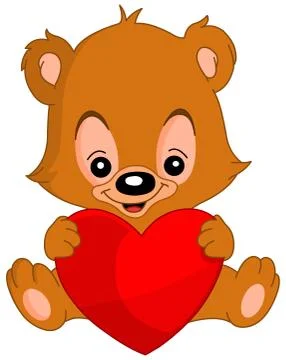 Valentine teddy bear Stock Illustration