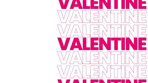 Valentine text animation Stock Footage 260509542
