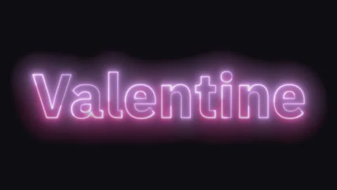 Valentine Text Seamless Loop 4K Stock Footage 307683711