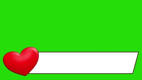Valentine theme Blank lower third text box Animation Stock Footage 332840149