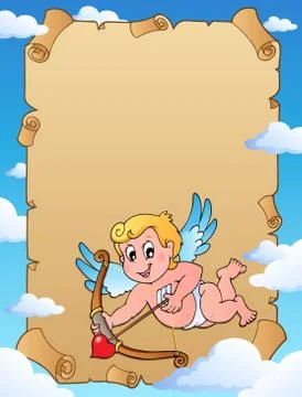 Valentine theme parchment  Stock Illustration