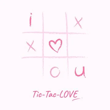 Valentine tic tac toe Stock Illustration