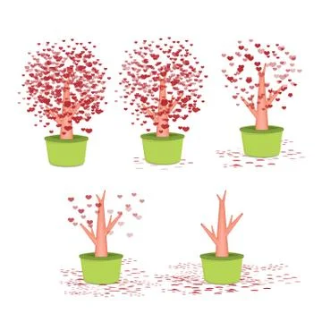Valentine tree Stock Illustration