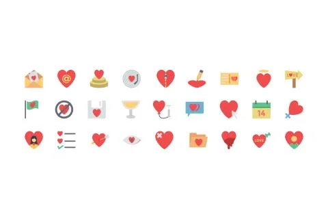 Valentine Vector Icons Stock Illustration