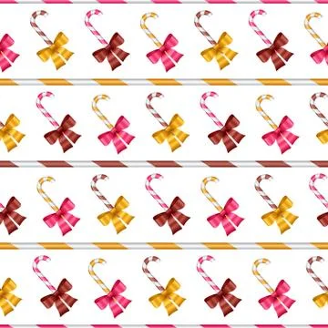 Valentine vector seamless pattern of glossy bows and sweets 스톡 일러스트