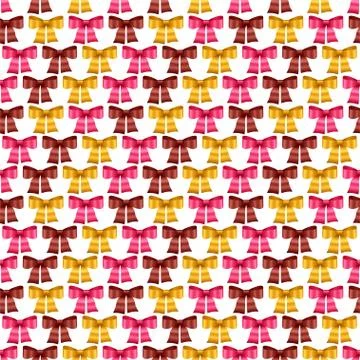 Valentine vector seamless pattern of glossy bows 스톡 일러스트