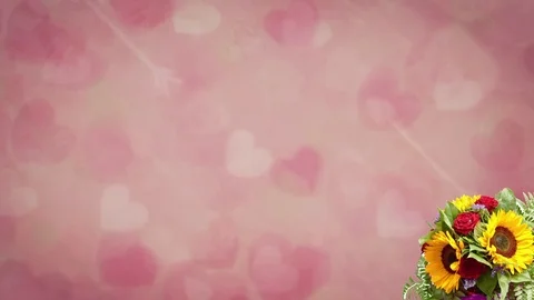 Valentine Video Background Loop 04 Pink Heart Vídeo Stock 72021214