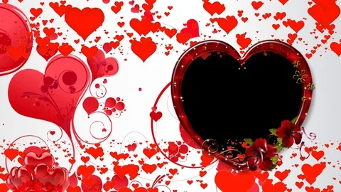 Valentine Video Background Loop_12_Red flying hearts with alpha background Stock Footage 84629819