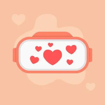 Valentine vr headset Stock Illustration