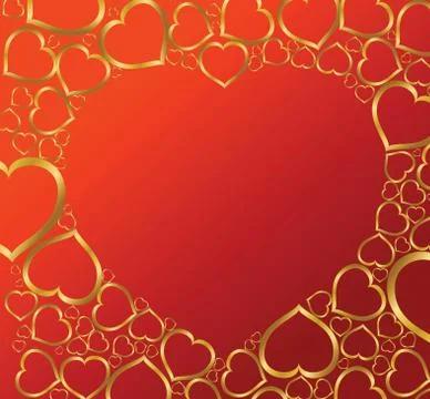 Valentines background with hearts Illustrazione stock