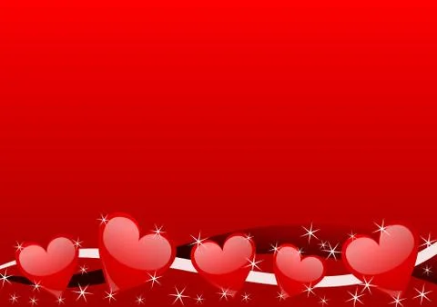 Valentines background with hearts Illustration
