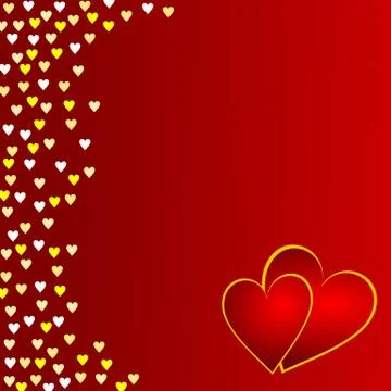 Valentines background with hearts Stock-Illustration