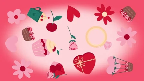 Valentines background video Stock Footage 327948444