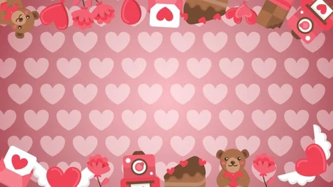Valentines background video Video stock 327949493