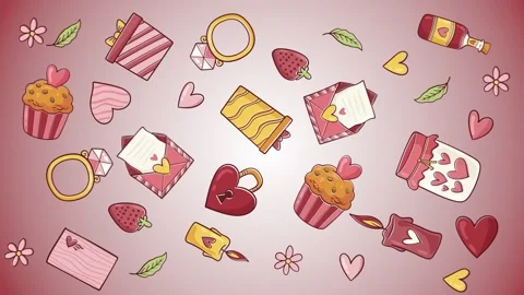 Valentines background video Stock Footage 327950113