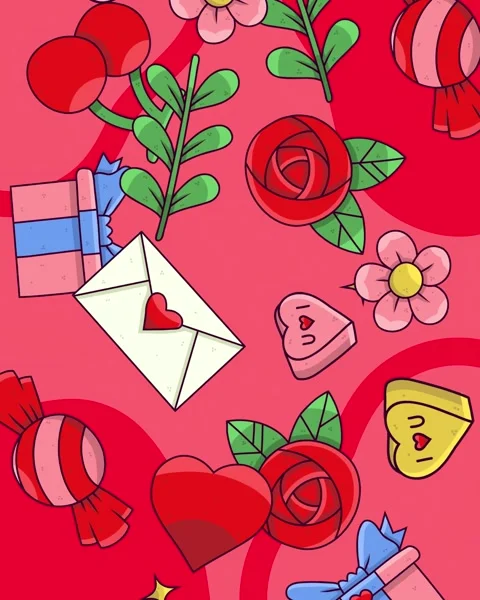 Valentines background video Video stock 327955670