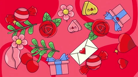 Valentines background video Stock Footage 327955813