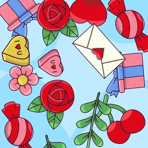 Valentines background video Stock Footage 327955970