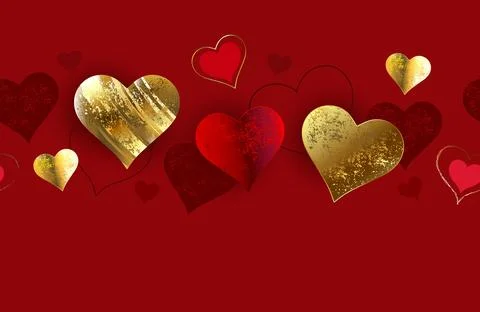 Valentines border Stock Illustration