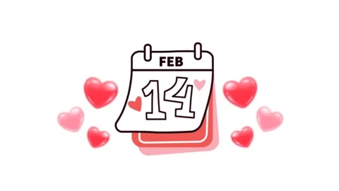 Valentines calendar animations Stock Footage 290845383