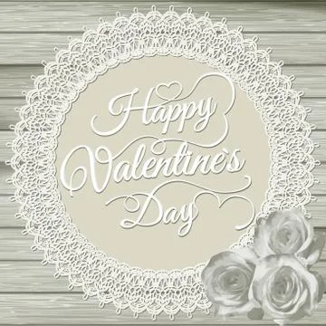 Valentines card on beige background. EPS 10 库存插图
