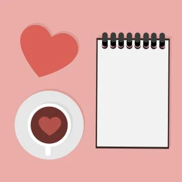 Valentine's card with dedication to write Illustrazione stock