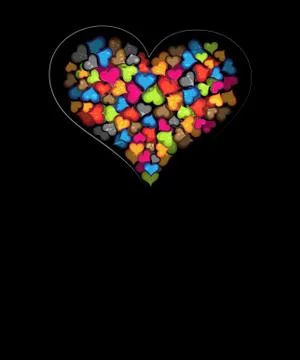 Valentines card with Original heart Stock Illustration