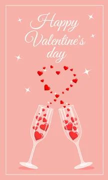 Valentine's Cheers Stock Illustration