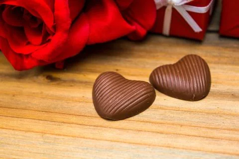 Valentine's chocolate Stock Photos