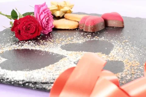 Valentines chocolates Stock Photos
