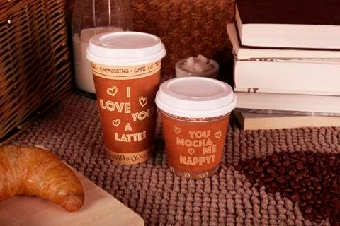Valentines coffee Foto stock