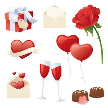 Valentine's collection Stock Illustration