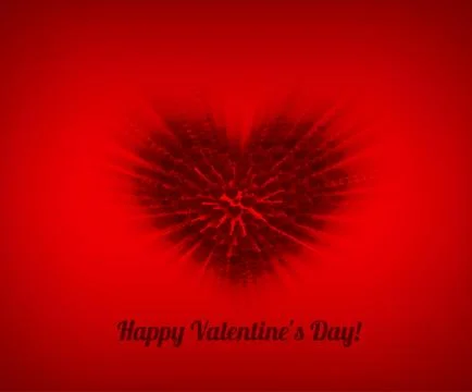 Valentines composition of the hearts Stock Illustration