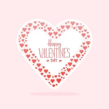 Valentines composition of the hearts. Vector 库存插图