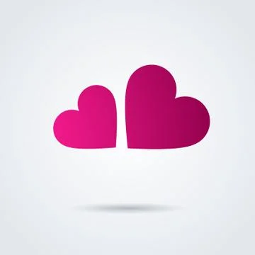 Valentines composition of the hearts. Vector illustration. Stock Illustration