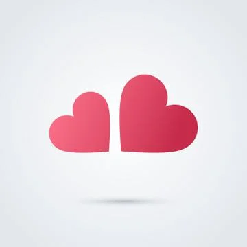 Valentines composition of the hearts. Vector illustration. Stock Illustration