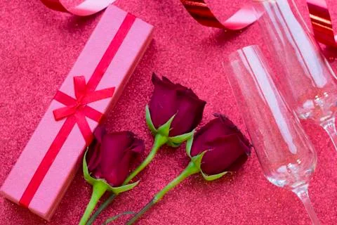 Valentine's concept with gift Stock Photos
