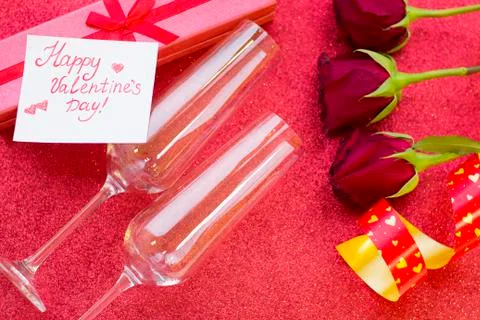 Valentine's concept with gift Stock Photos
