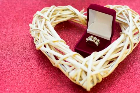 Valentine's concept with a ring Foto stock