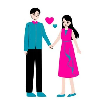 Valentine's couple vector Stock Illustration