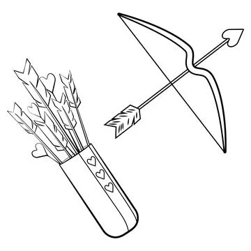 Valentine's Cupid's Bow Stock Illustration