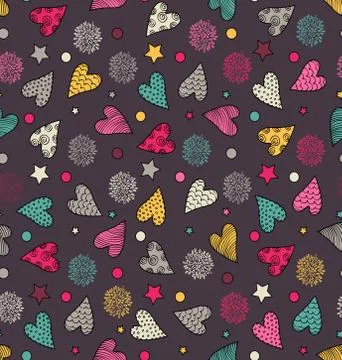 Valentine's Cute Pattern Stock Illustration