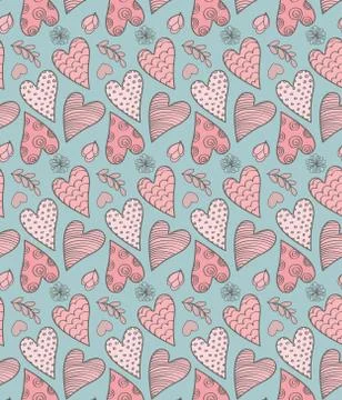 Valentine's Cute Pattern Stock Illustration