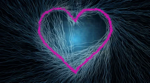 Valentine's Dat Abstract Heart Stock Footage 34077338