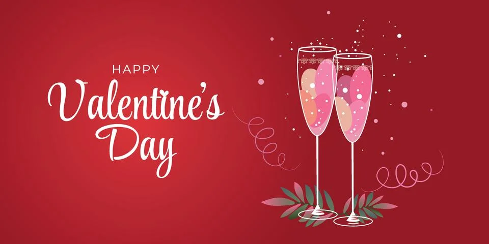 Valentines date vector background design. Holiday card. Happy valentine's d.. Stock Illustration