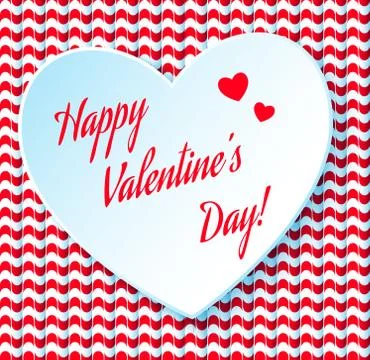 Valentine's day abstract background with cut paper heart. Vector illustration Stock Illustration